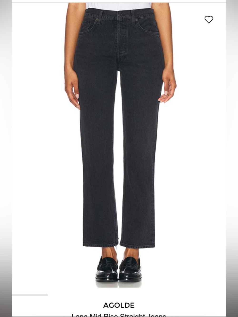 AGOLDE Lana Mid-Rise Straight Jeans in Conduct wash  -Size 24
